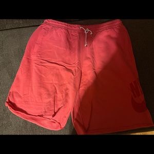 Size: XXL Nike fleece shorts……Color: Salmon / Pink